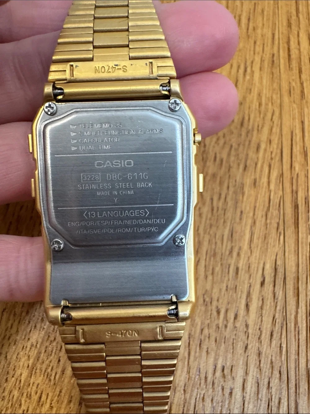 Men's Casio Gold Digital Calculator Watch DBC 610 Gold Data Bank